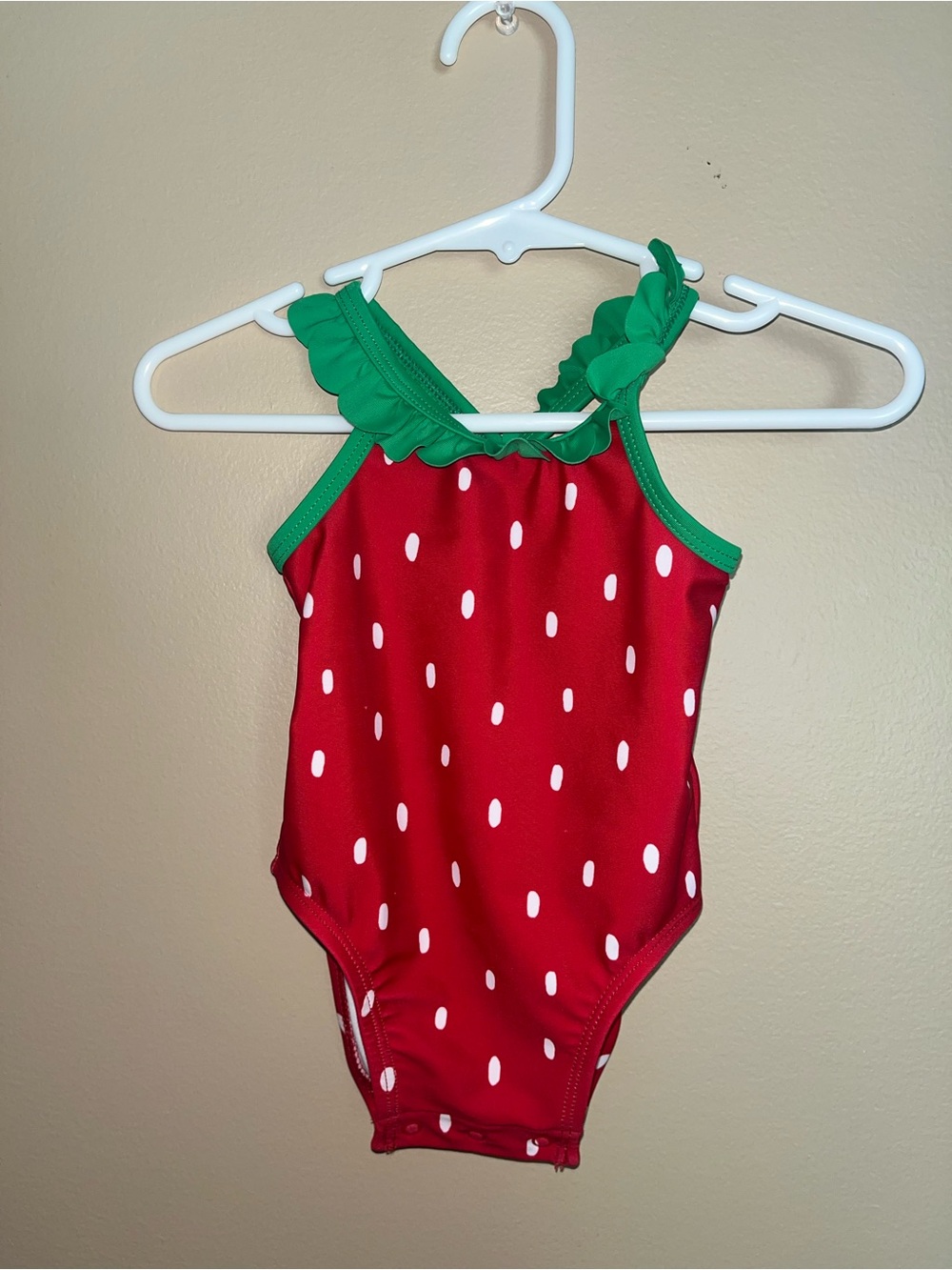 Girls Size 3/6 Months Strawberry Bathing Suit Old Navy